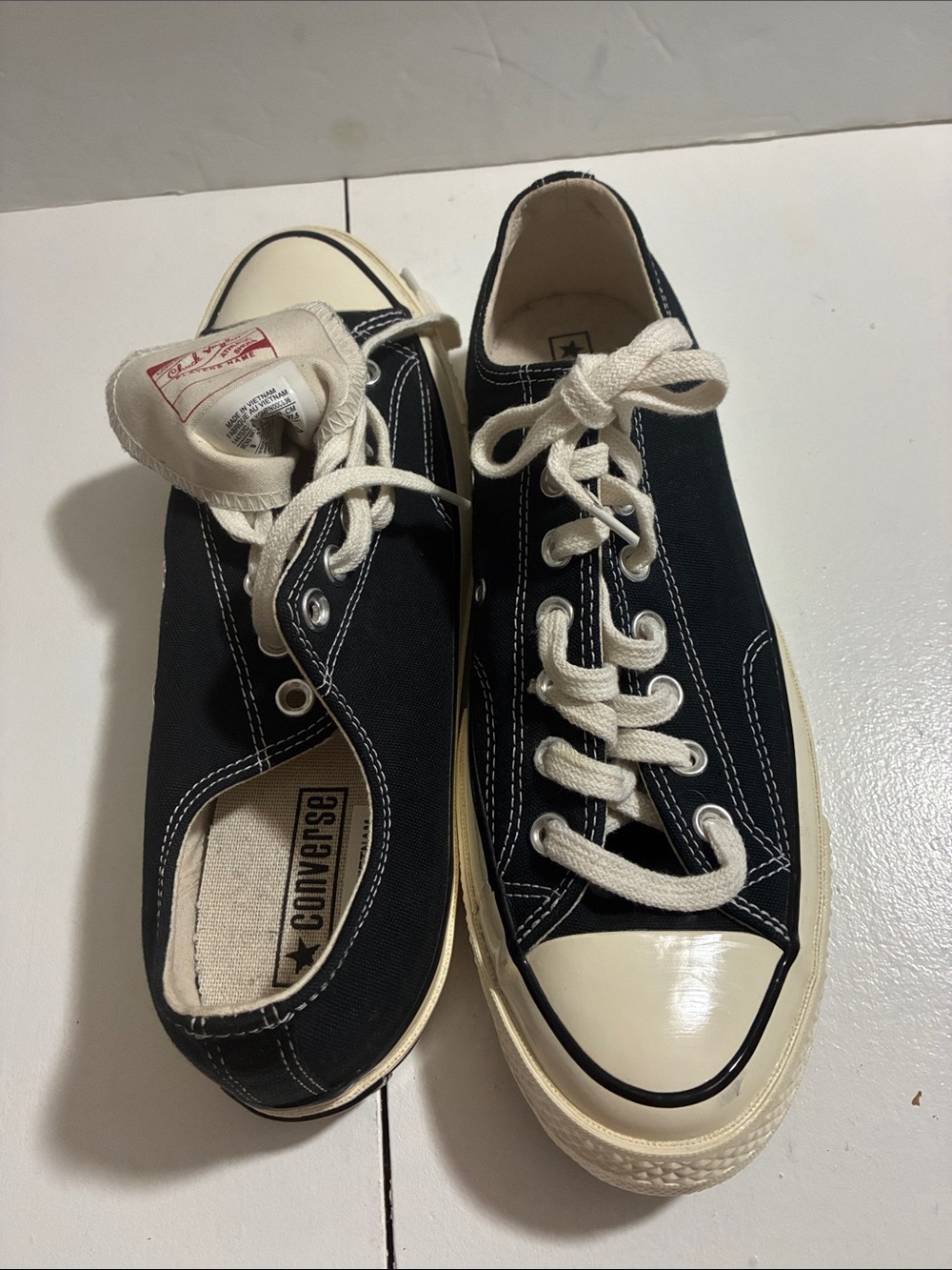 Converse Chuck 70 All Star 144757C Black Egret Low Top Sneakers Men 9/ Women 11
